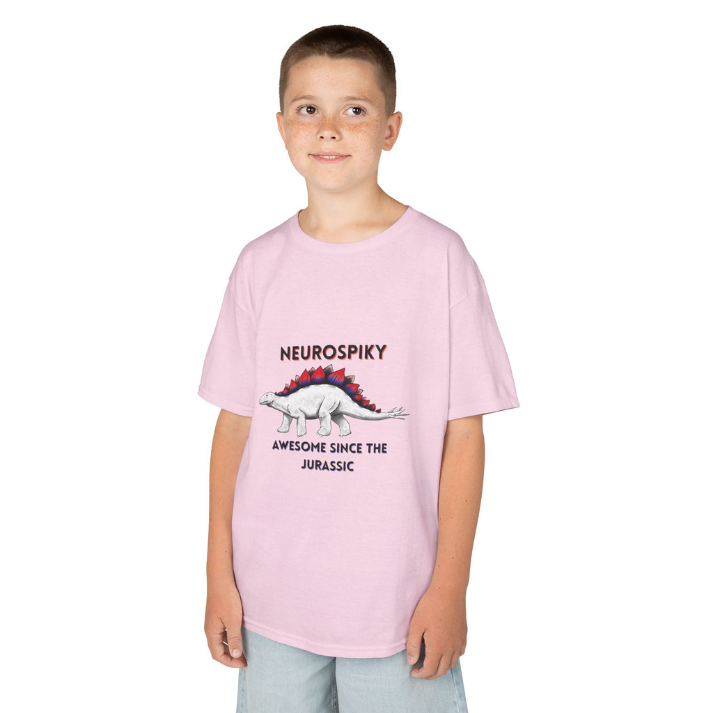 Kids T‑Shirt — 'Neurospiky: Awesome Since the Jurassic' Stegosaurus Dinosaur Tee