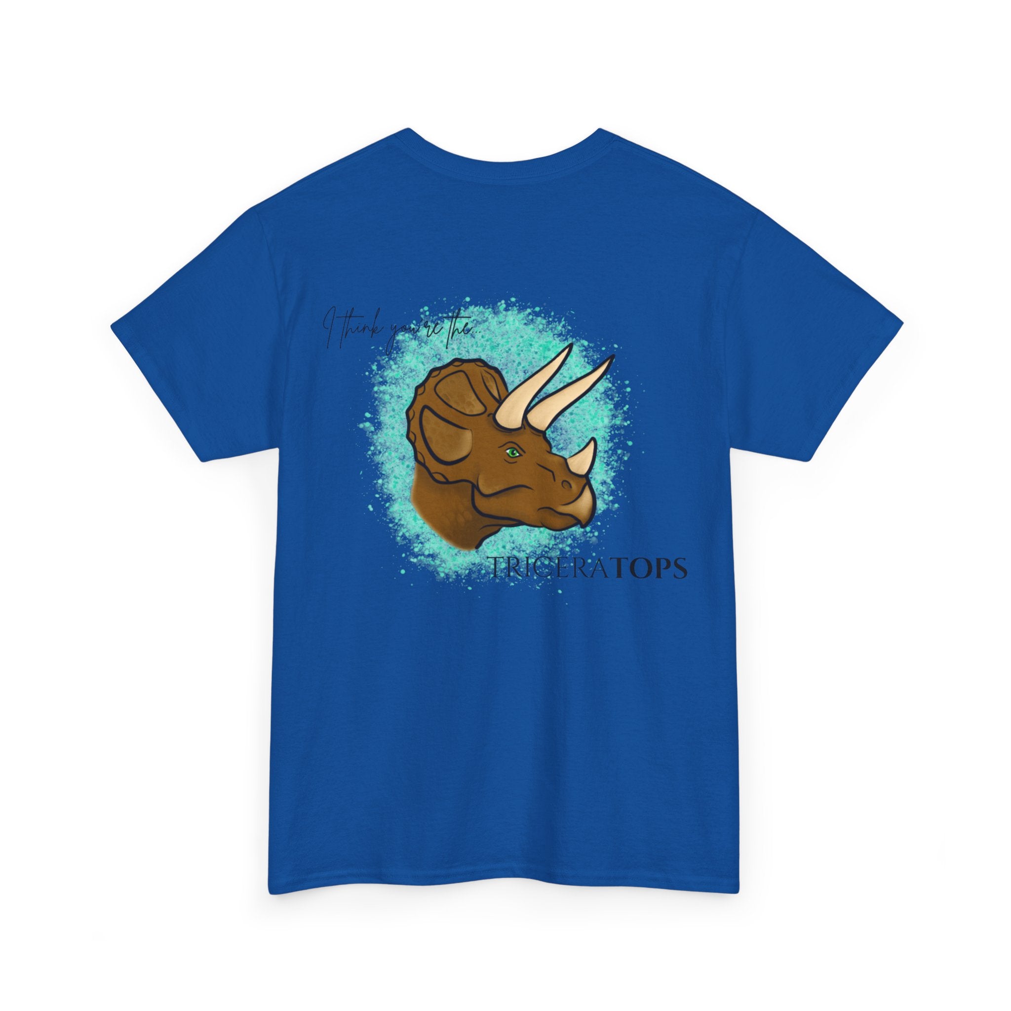 Triceratops Illustration Tee I Think You're the TriceraTOPS | Dinosaur Graphic Shirt