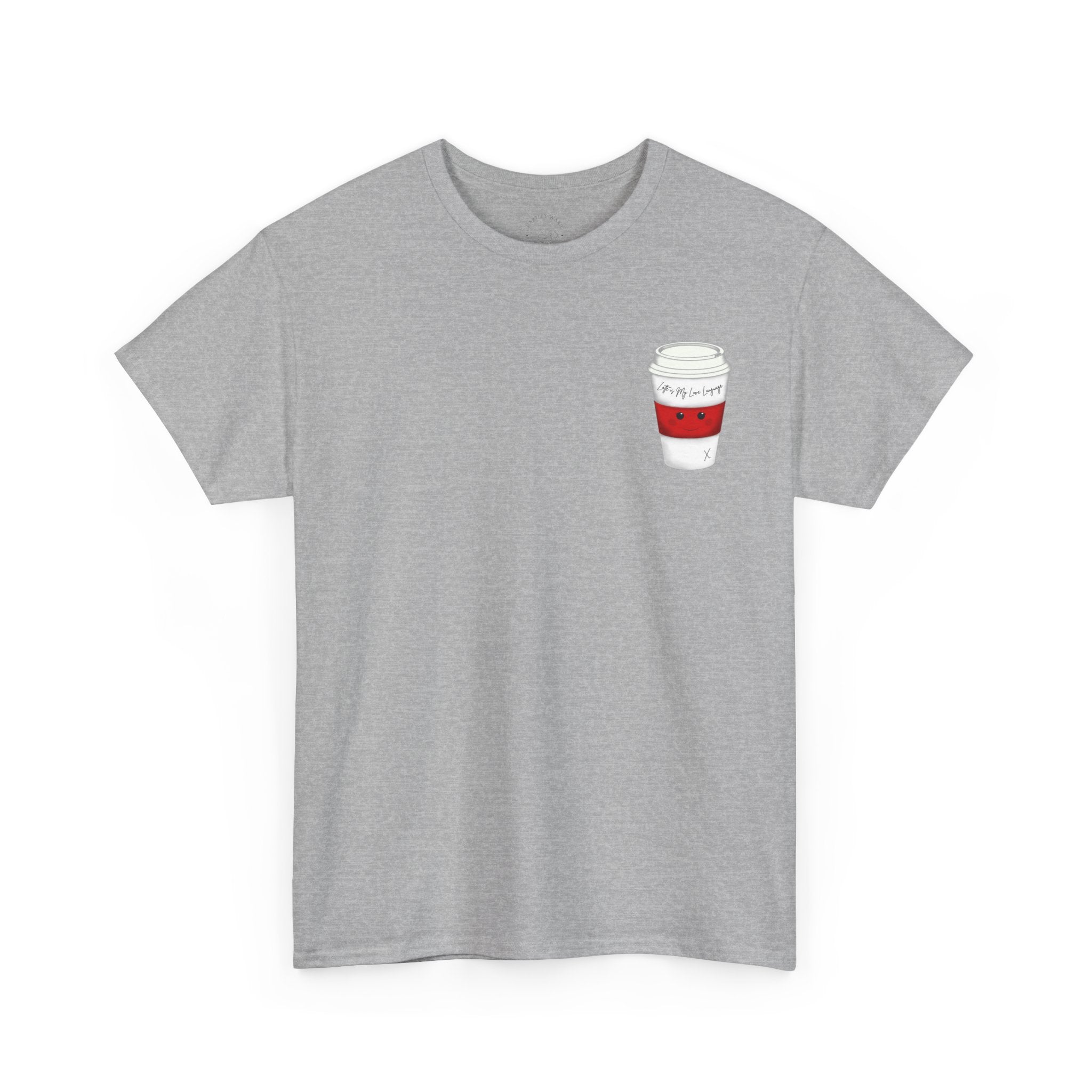 Coffee Cup Tee — 'Latte is my Love Language' Graphic T-Shirt