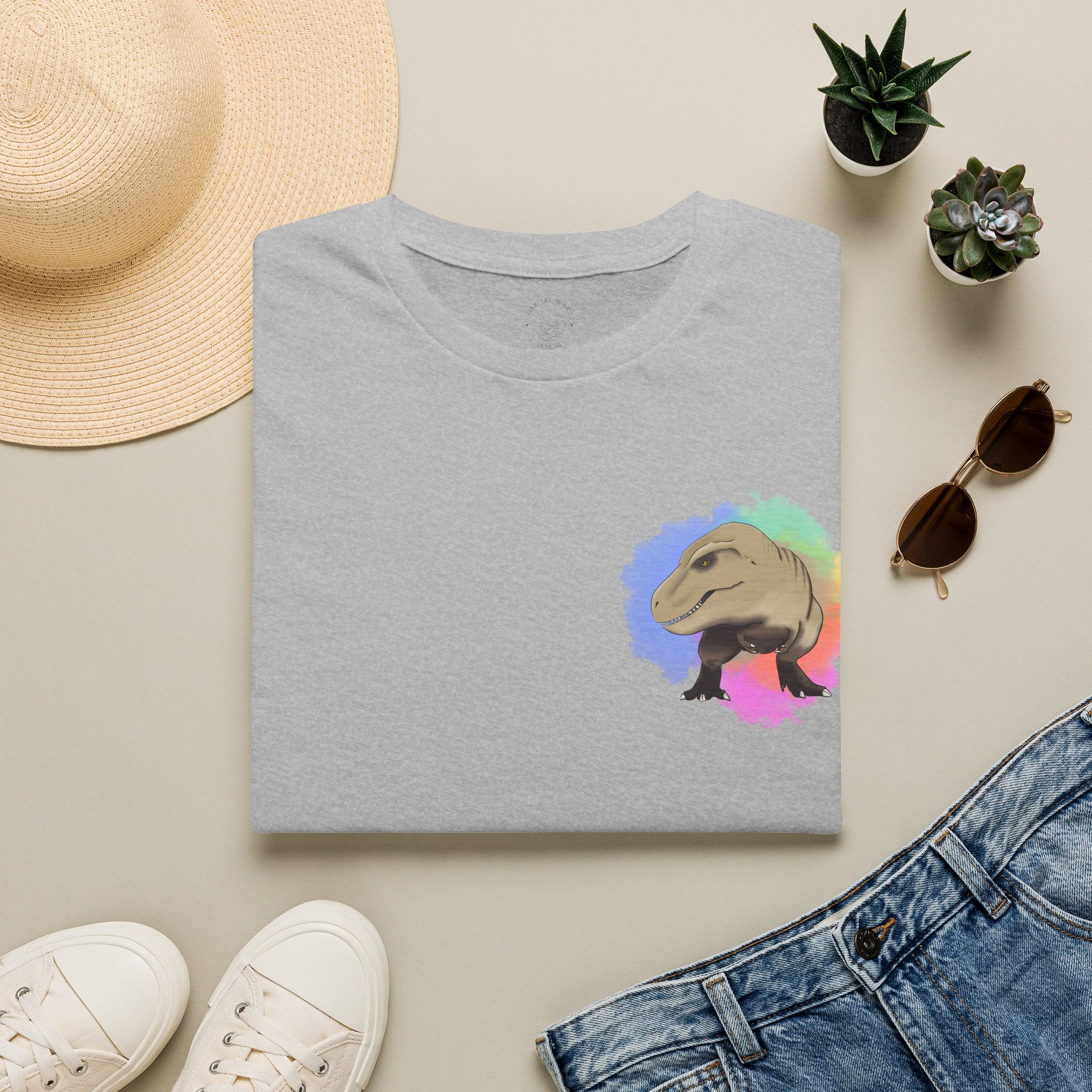 T-Rex T-Shirt - Watercolour Splash