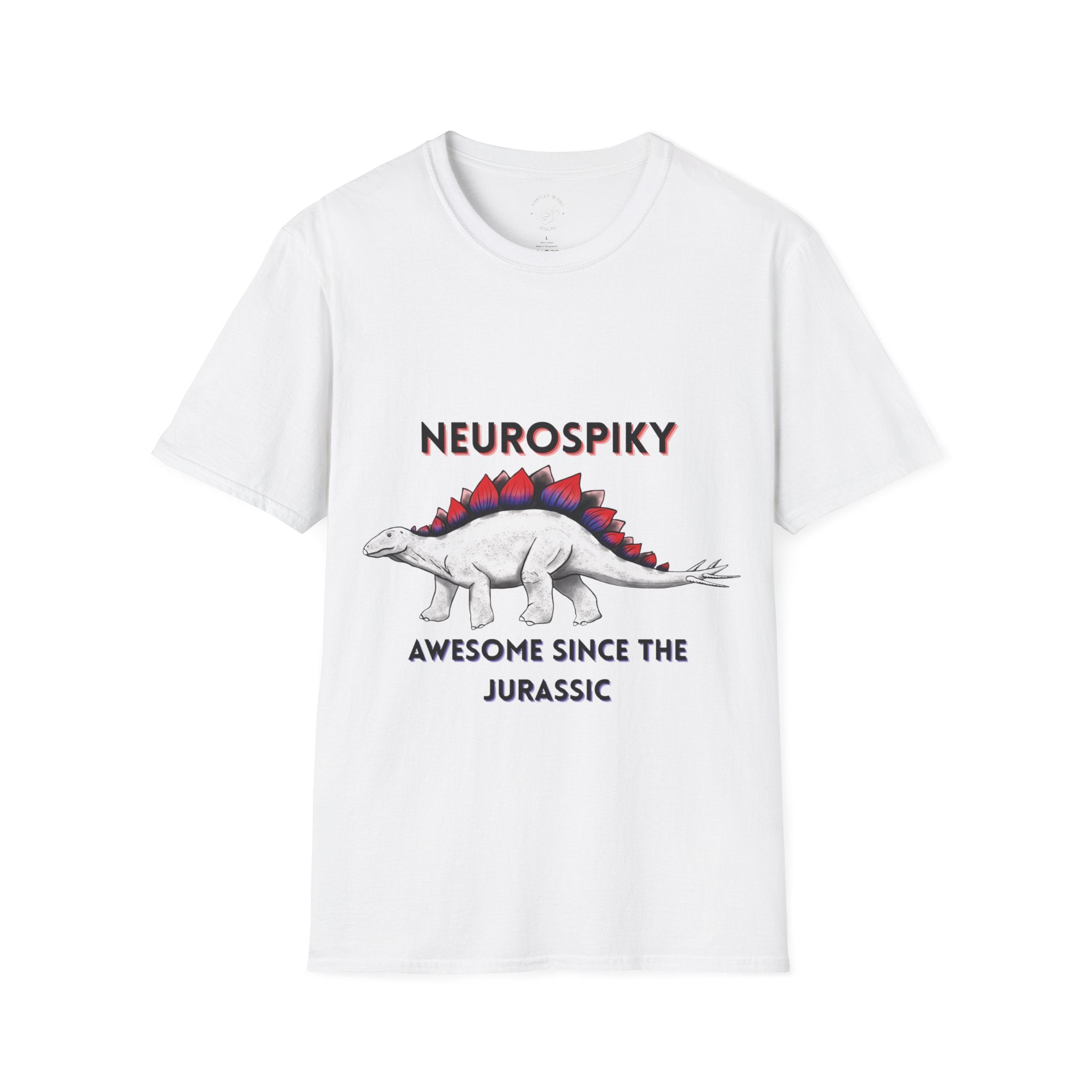 Neurospiky T-Shirt — "Neurospiky: Awesome Since the Jurassic" Stegosaurus Dinosaur