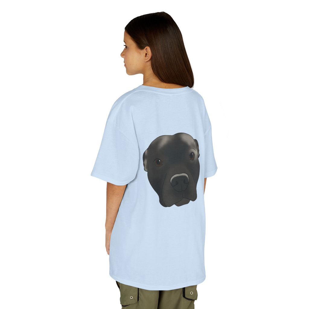 Kids T‑Shirt — Cute Black Puppy Face