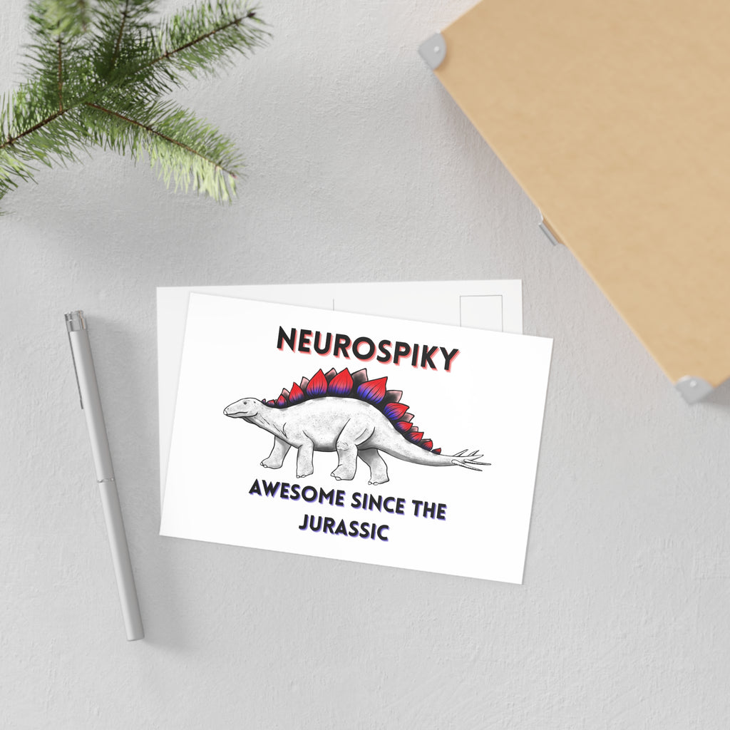 Neurospiky Stegosaurus Postcards — 'Awesome Since the Jurassic' Fine Art Postcards