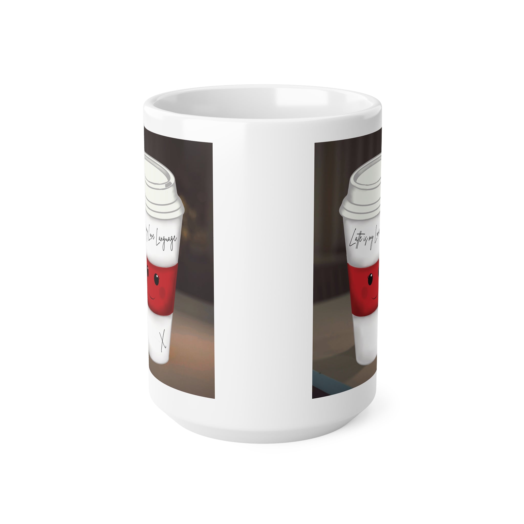 Cute Coffee Cup Mug – 'Latte is My Love Language'  15oz