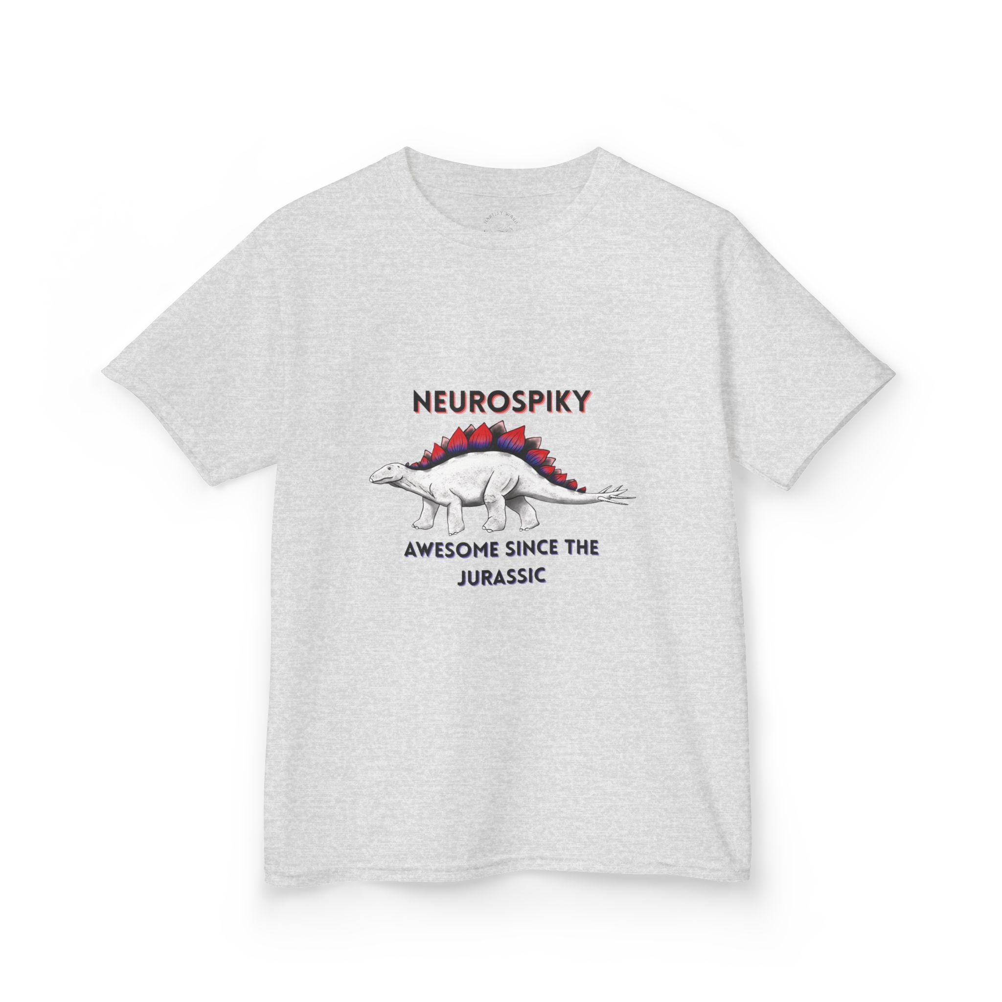 Kids T‑Shirt — 'Neurospiky: Awesome Since the Jurassic' Stegosaurus Dinosaur Tee