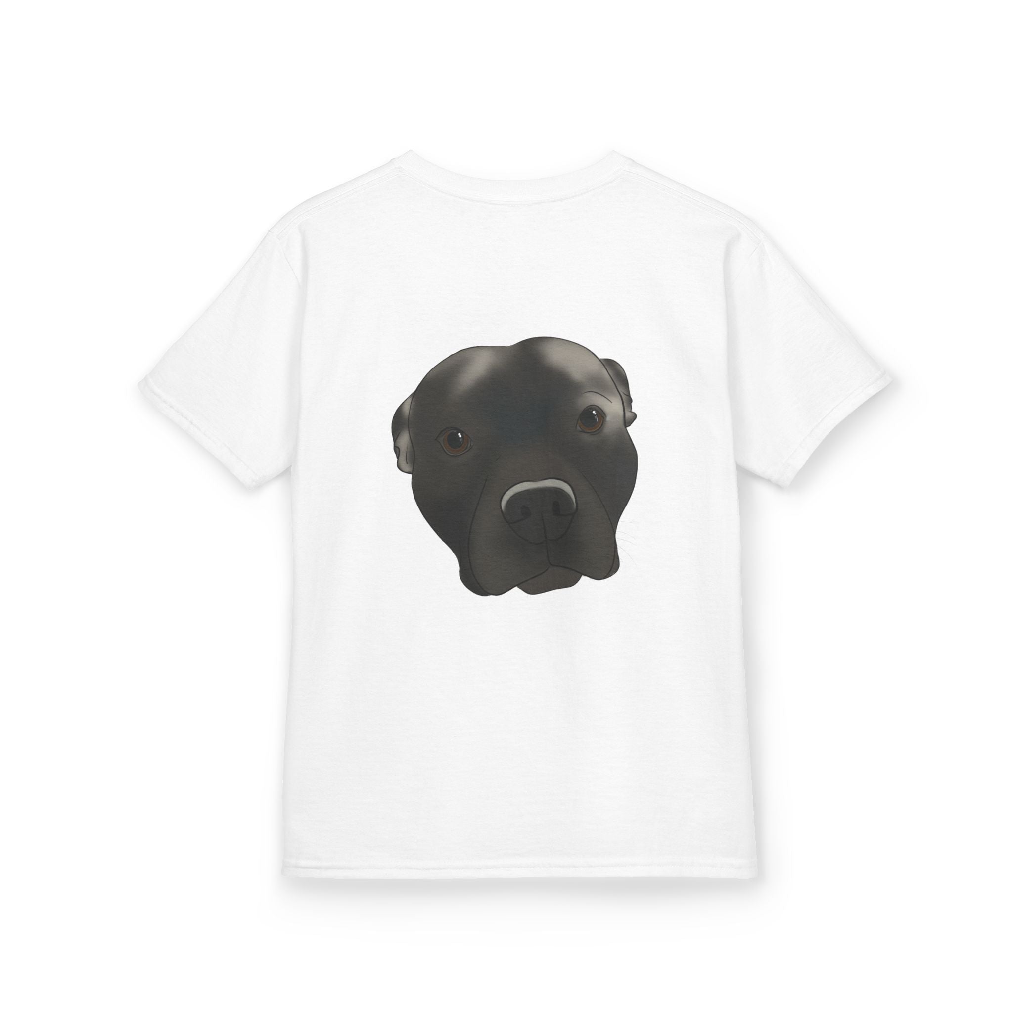 Kids T‑Shirt — Cute Black Puppy Face