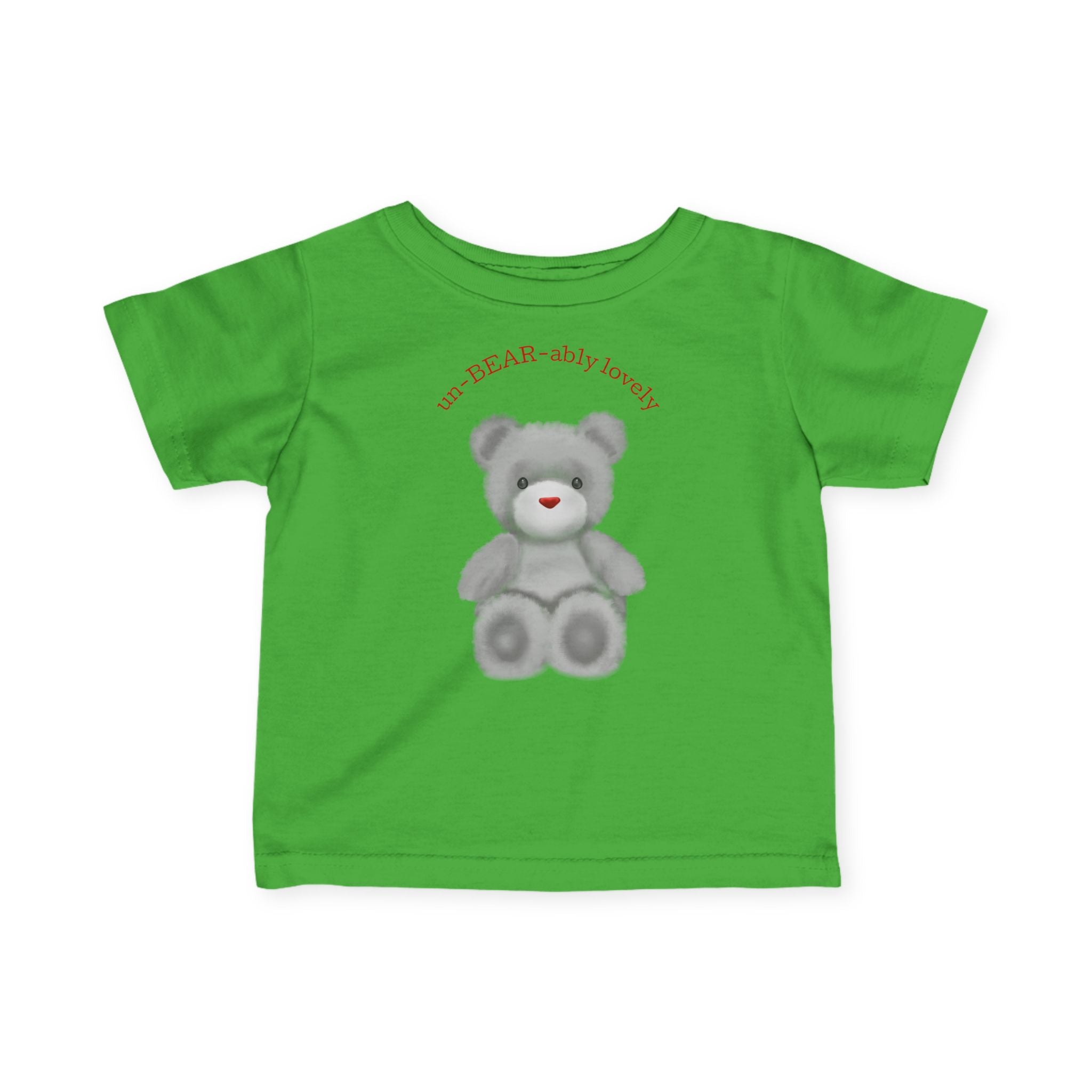 Grey Teddy Bear Infant Tee | Cute Baby Bear Graphic - Unisex
