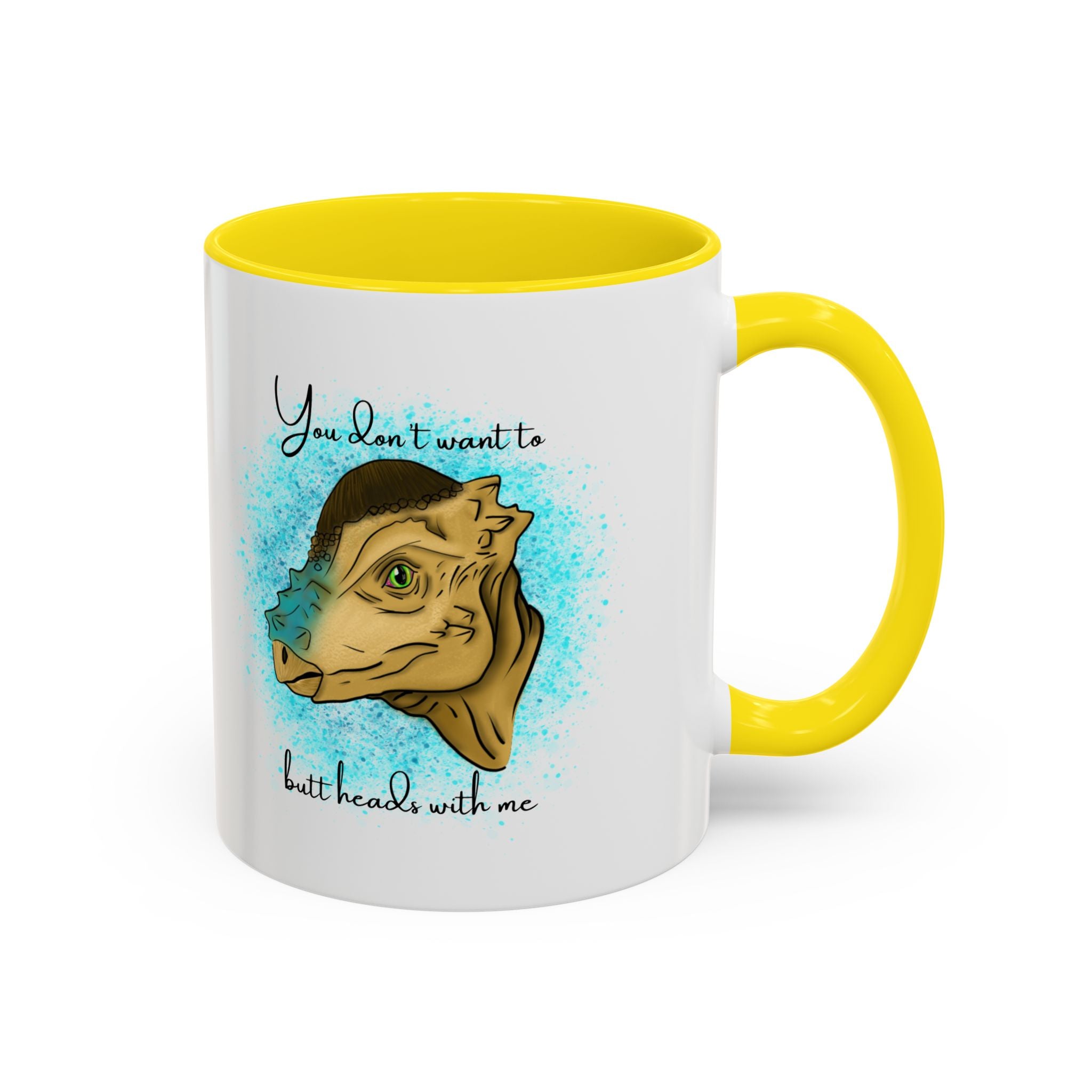 You Don't Want to Butt Heads With Me Pachycephalosaurus Mug | Accent Coffee Mug