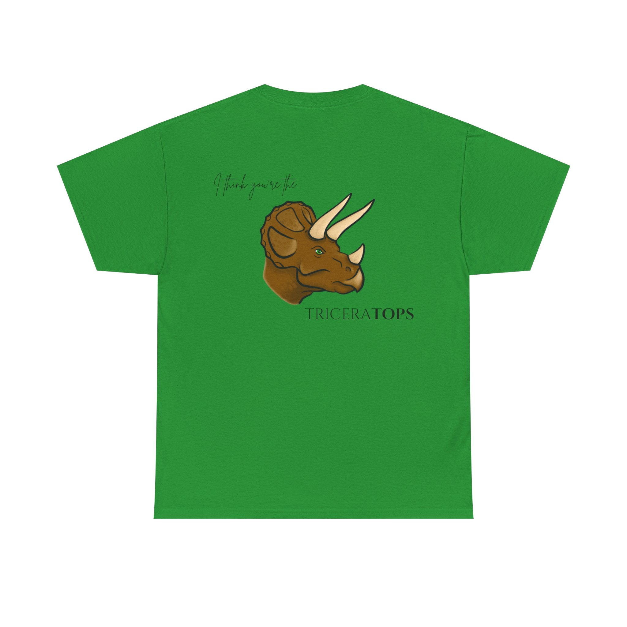Triceratops Illustration Tee I Think You're the TriceraTOPS | Dinosaur Graphic Shirt