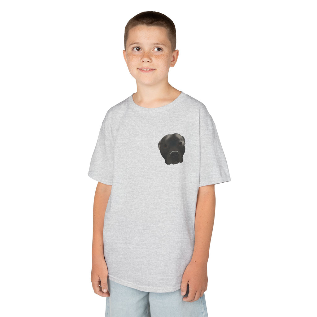 Kids T‑Shirt — Cute Black Puppy Face