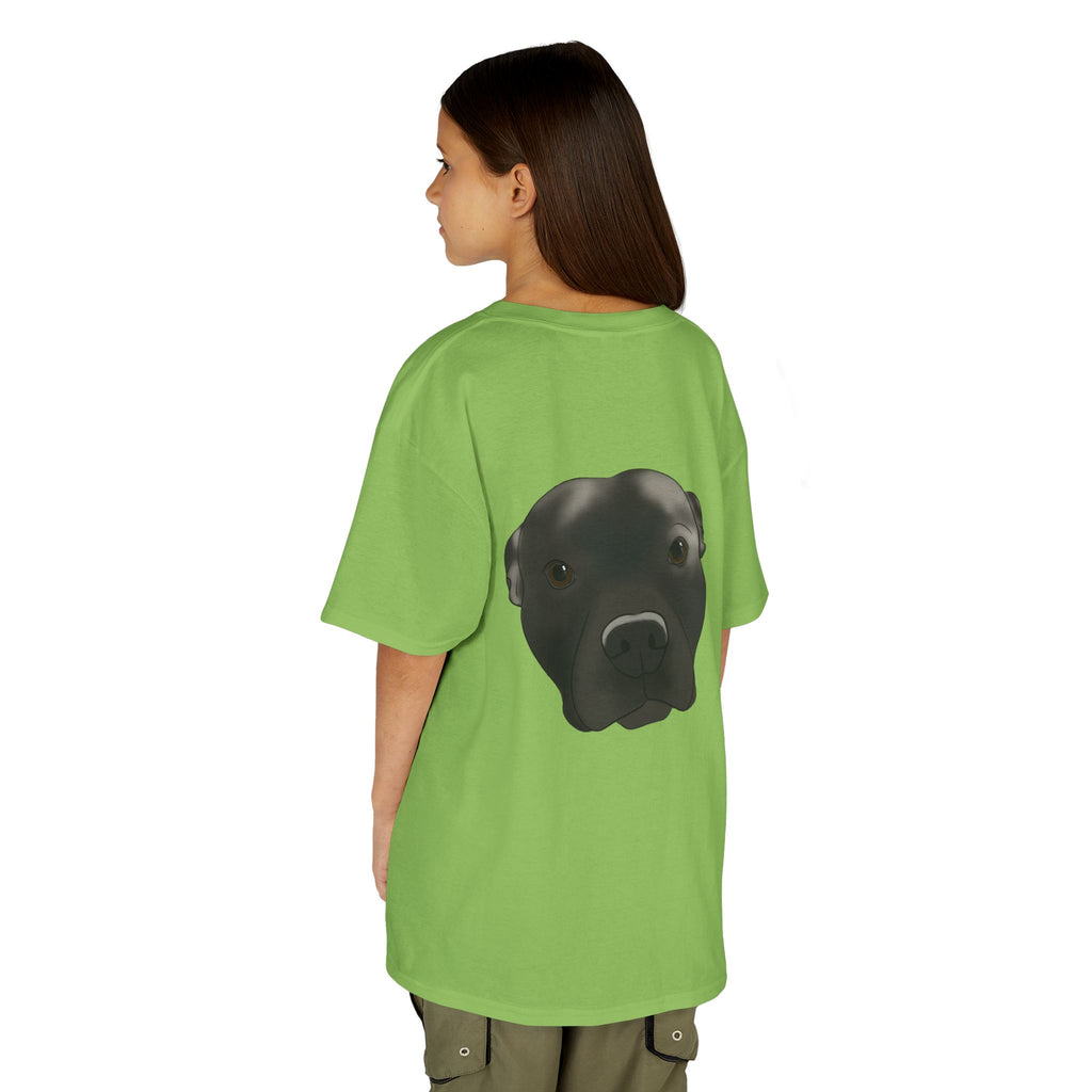 Kids T‑Shirt — Cute Black Puppy Face