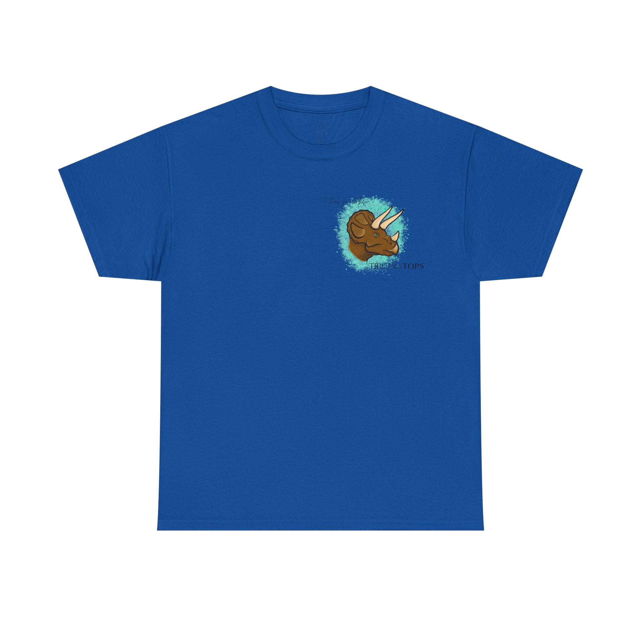 Triceratops Illustration Tee I Think You're the TriceraTOPS | Dinosaur Graphic Shirt