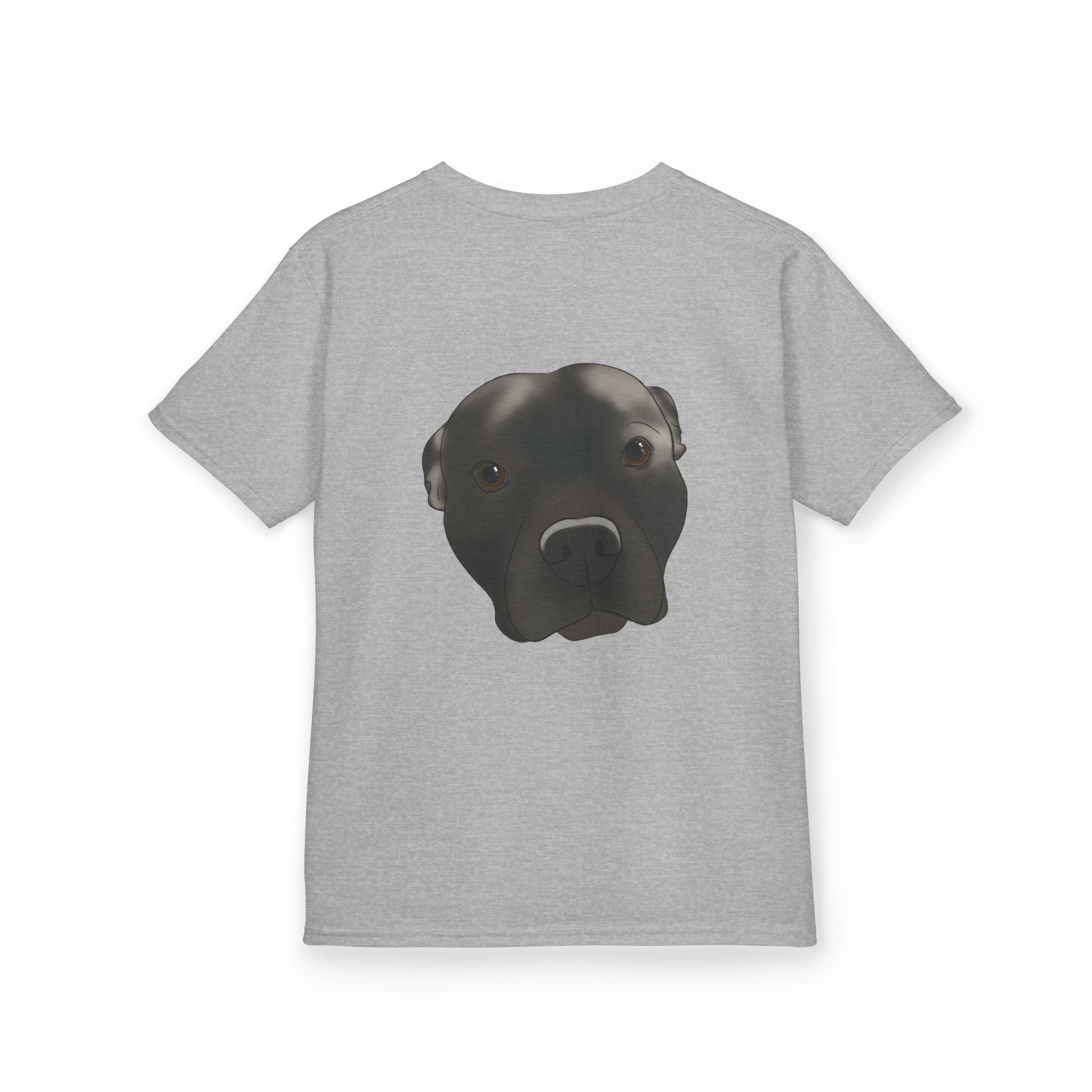Kids T‑Shirt — Cute Black Puppy Face