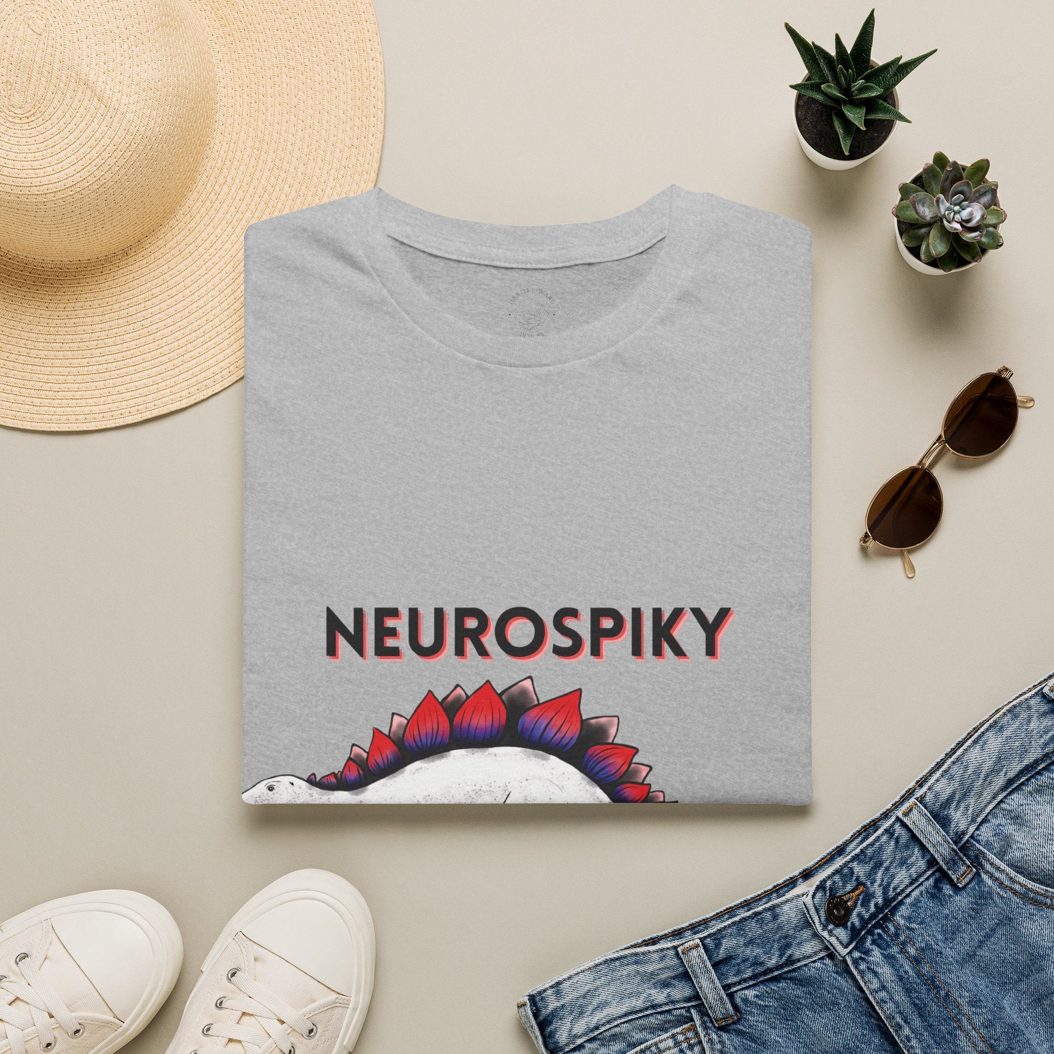 Neurospiky T-Shirt — "Neurospiky: Awesome Since the Jurassic" Stegosaurus Dinosaur