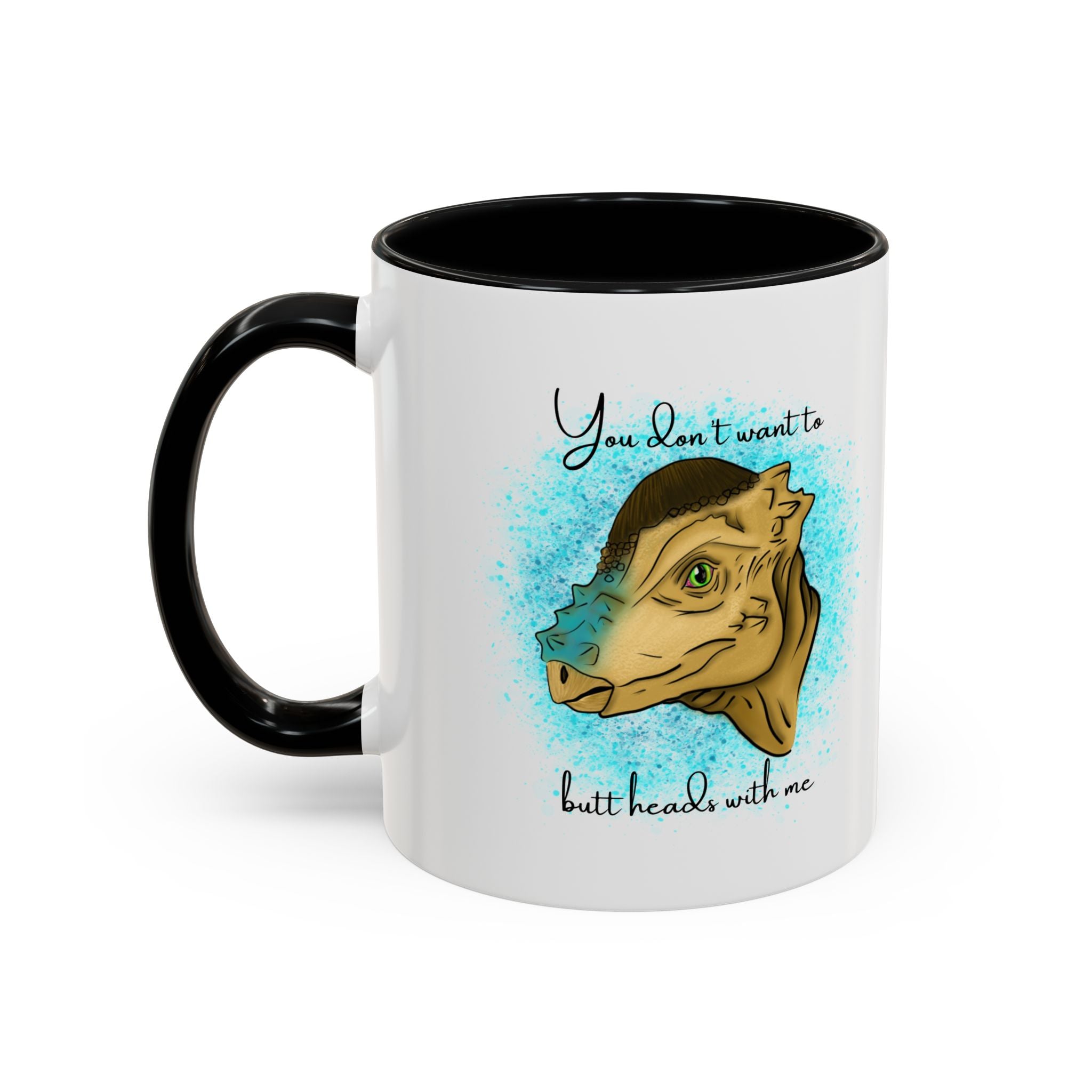 You Don't Want to Butt Heads With Me Pachycephalosaurus Mug | Accent Coffee Mug