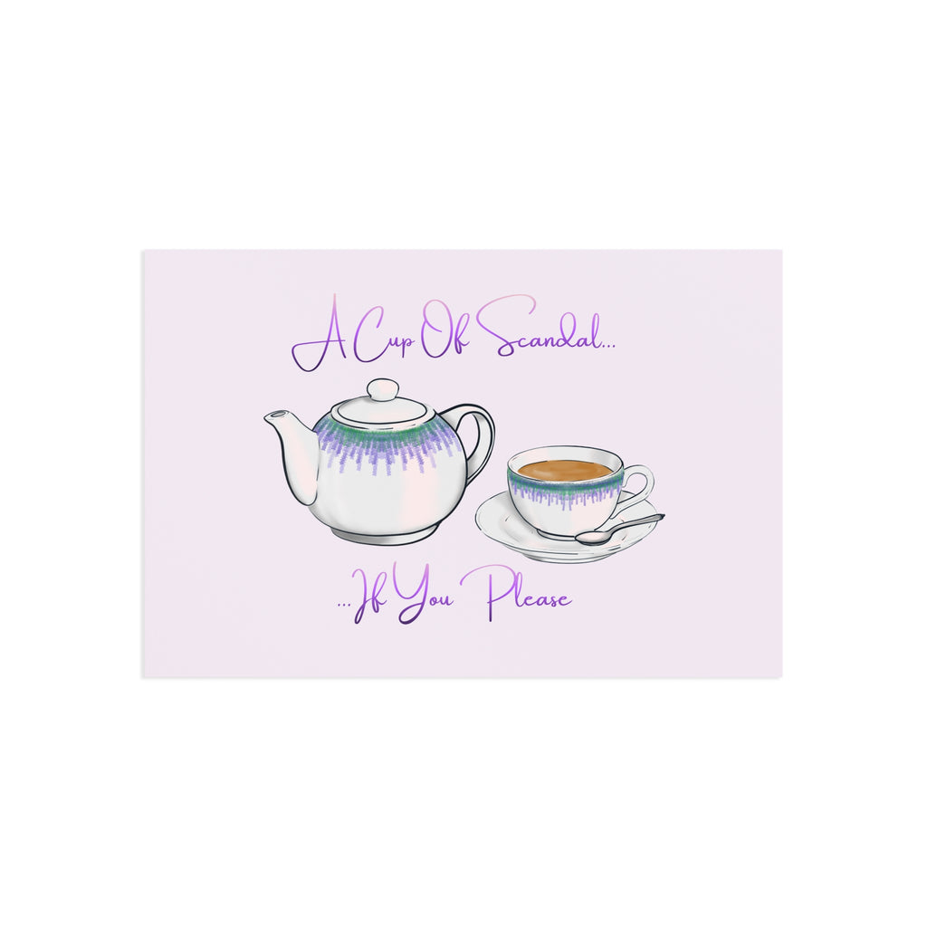 Fine Art Postcard – “A Cup of Scandal… If You Please”