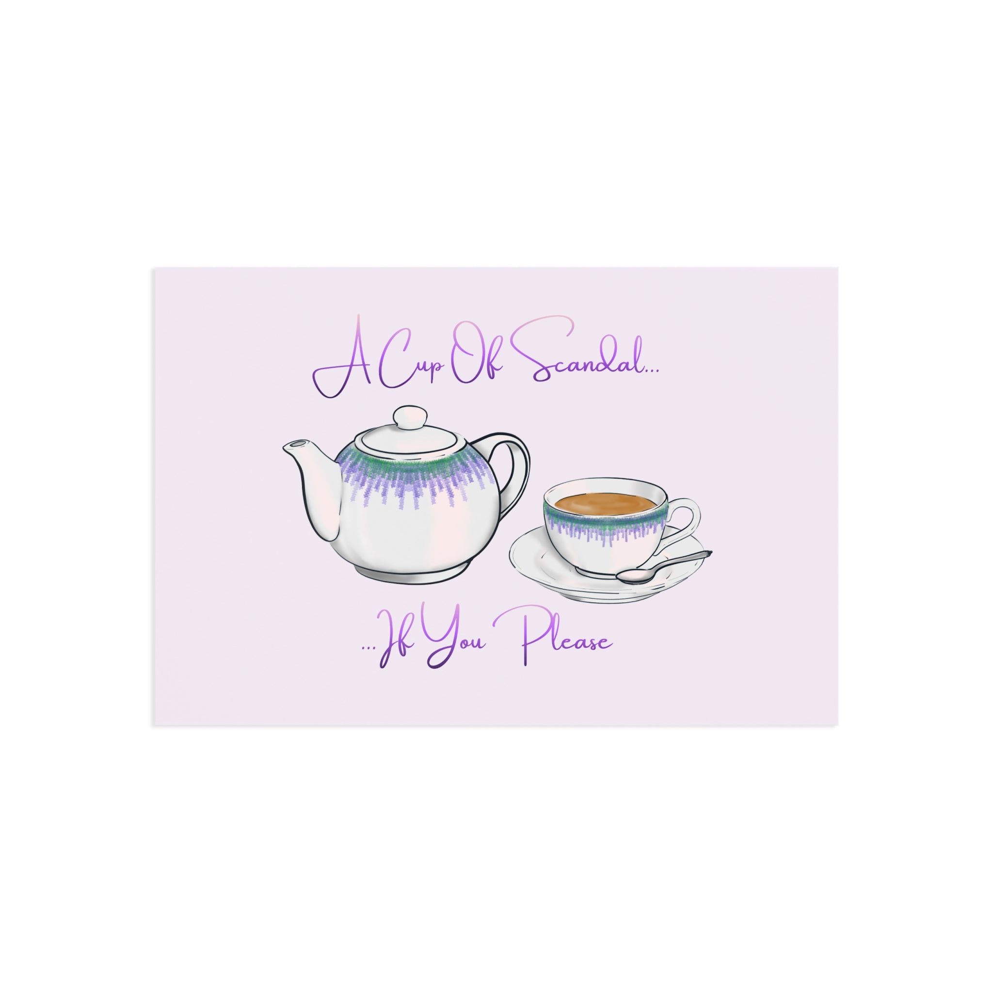 Fine Art Postcard – “A Cup of Scandal… If You Please”
