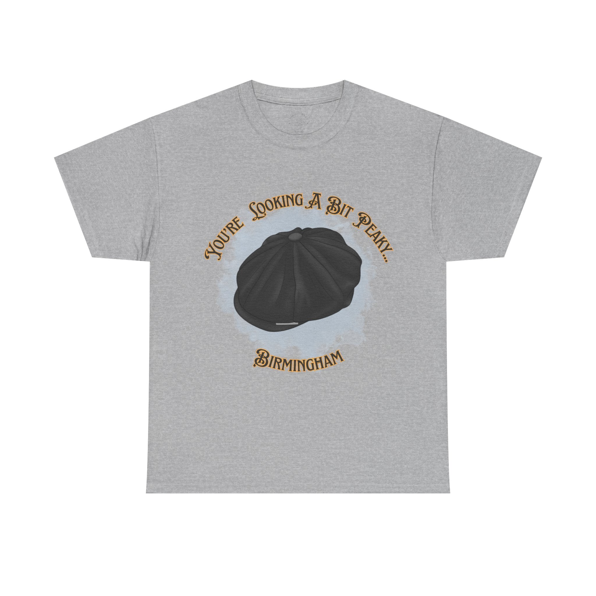 Birmingham News Boy Cap Graphic Tee — "You're Looking a Bit Peaky"
