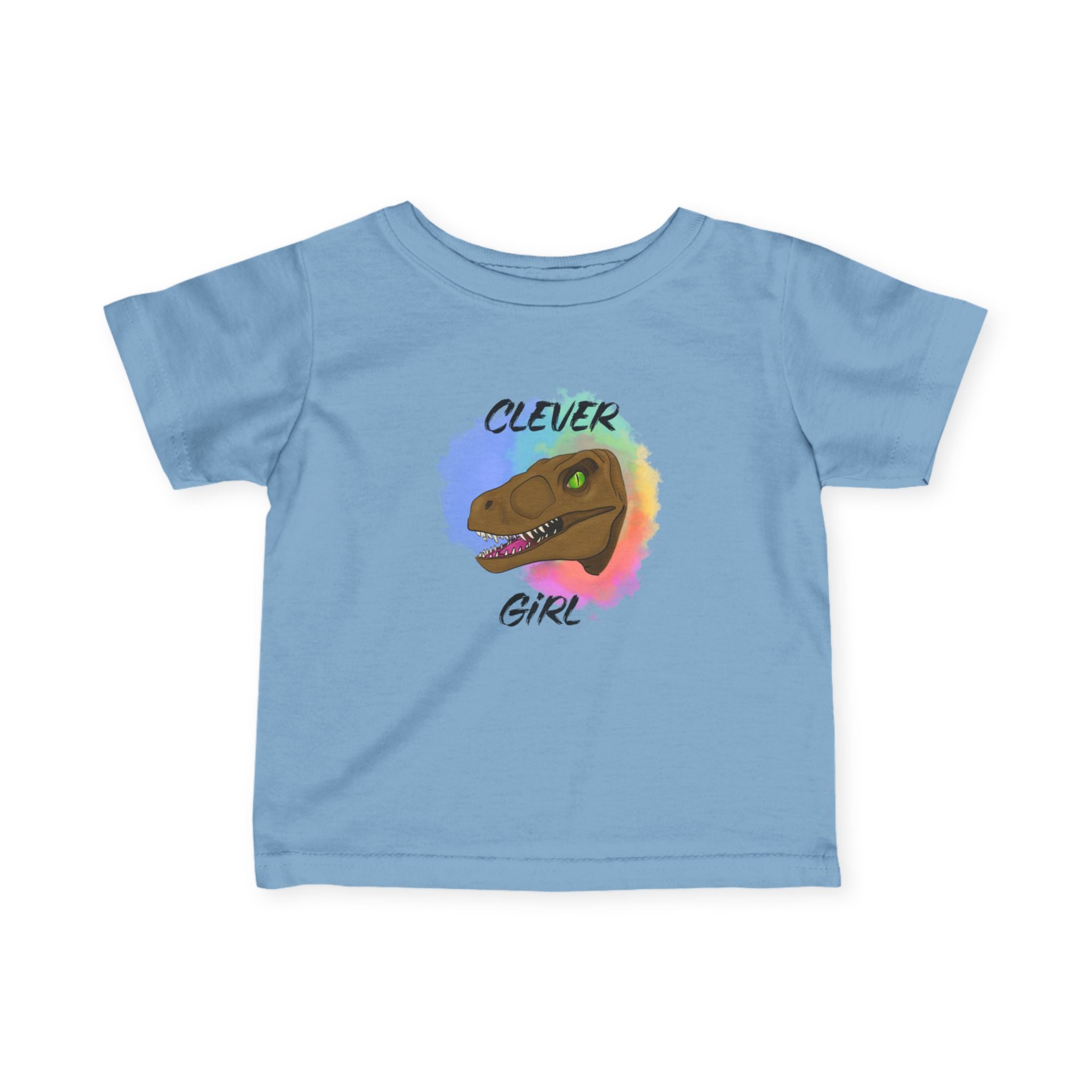 Clever Girl Infant Tee — Rainbow Raptor T-Shirt