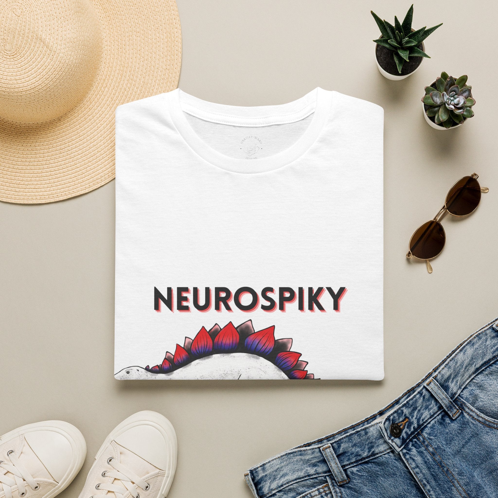 Neurospiky T-Shirt — "Neurospiky: Awesome Since the Jurassic" Stegosaurus Dinosaur