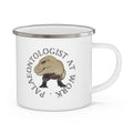 'Palaeontologist at Work' Enamel T-Rex Mug — Dino Fossil Hunting Cup