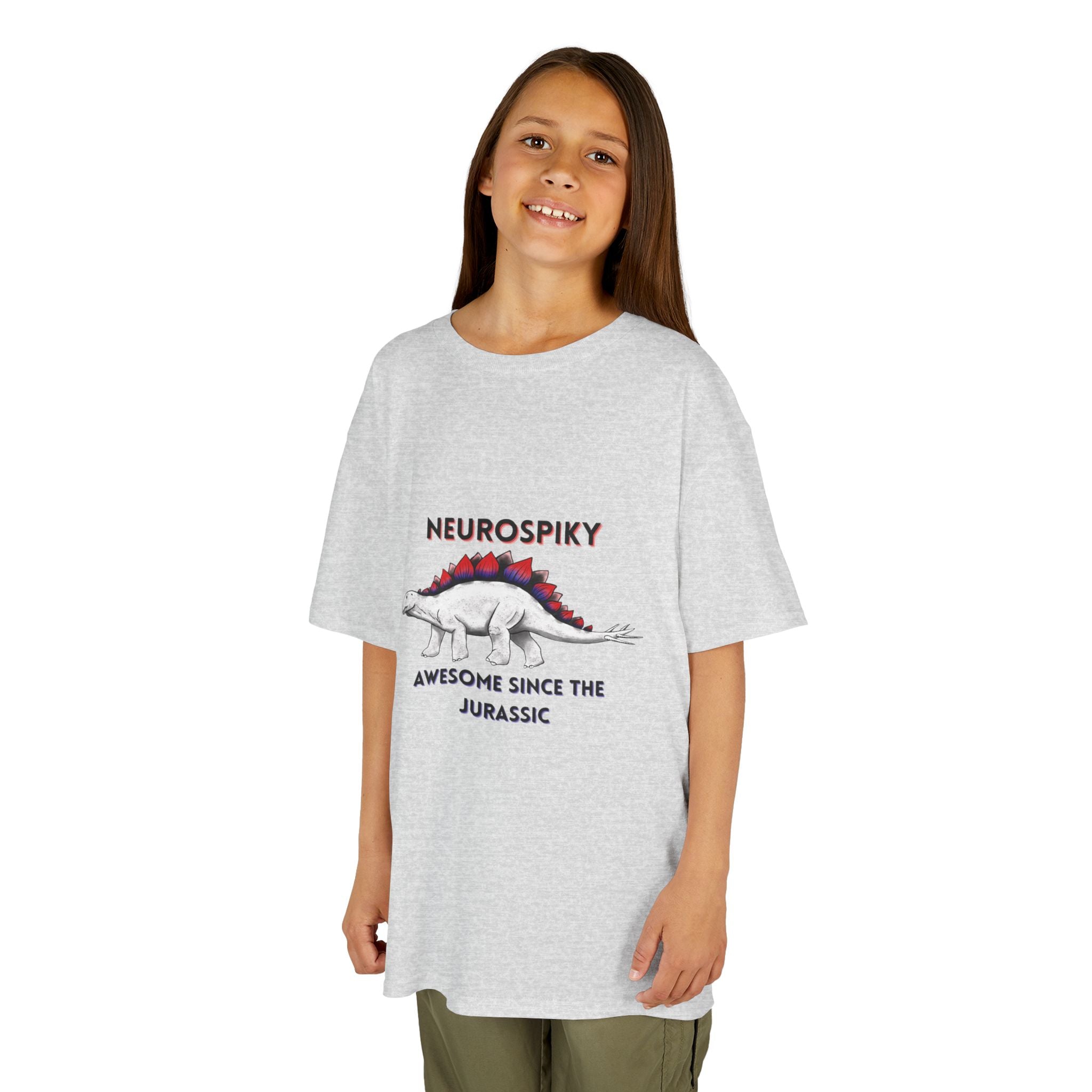 Kids T‑Shirt — 'Neurospiky: Awesome Since the Jurassic' Stegosaurus Dinosaur Tee