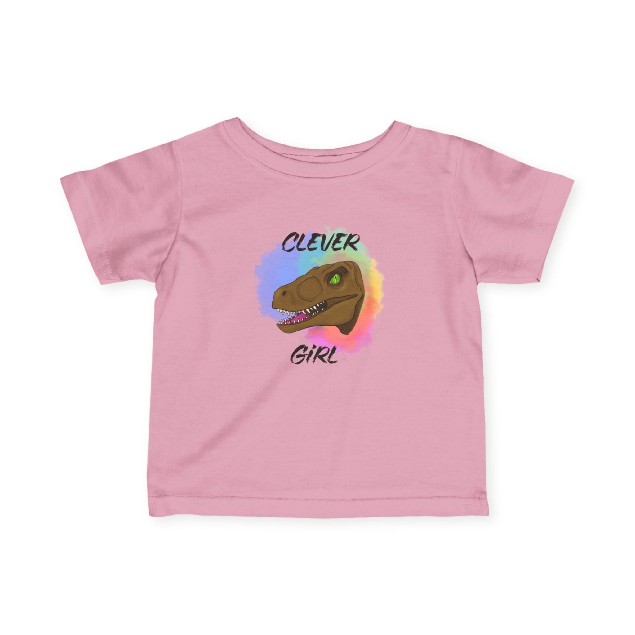 Clever Girl Infant Tee — Rainbow Raptor T-Shirt