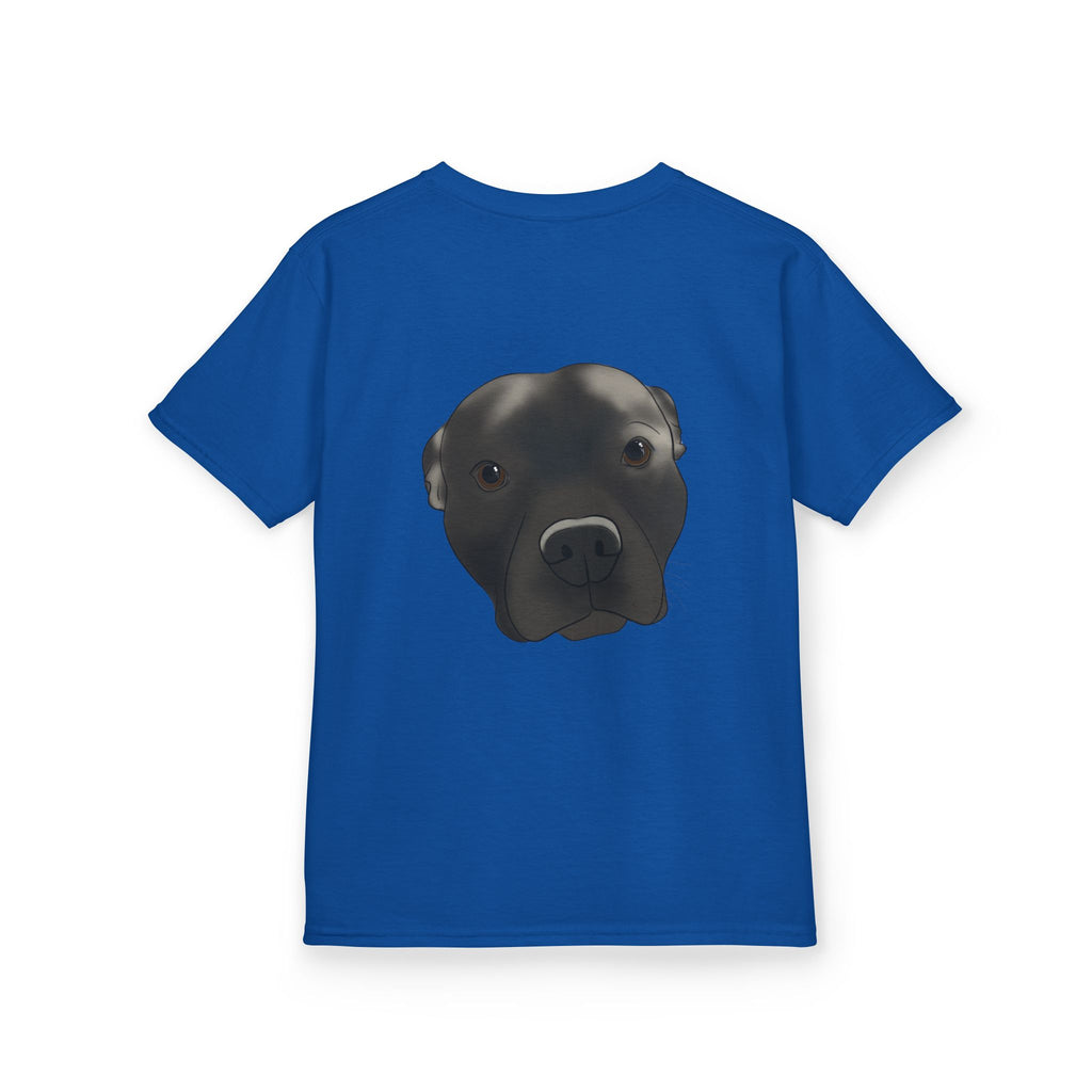 Kids T‑Shirt — Cute Black Puppy Face