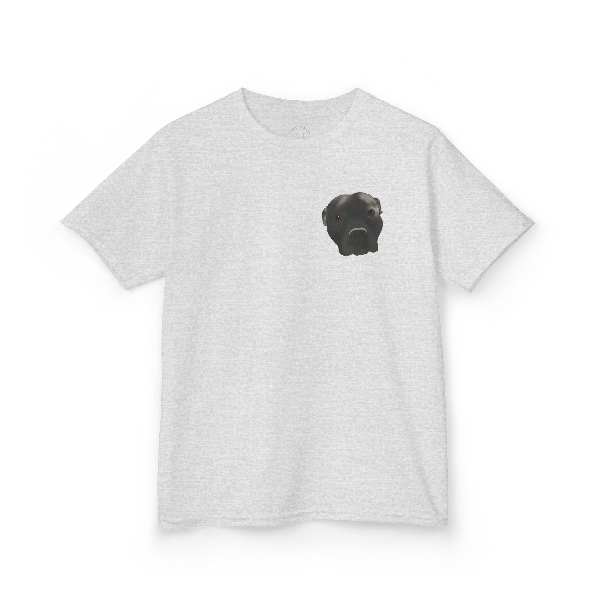 Kids T‑Shirt — Cute Black Puppy Face