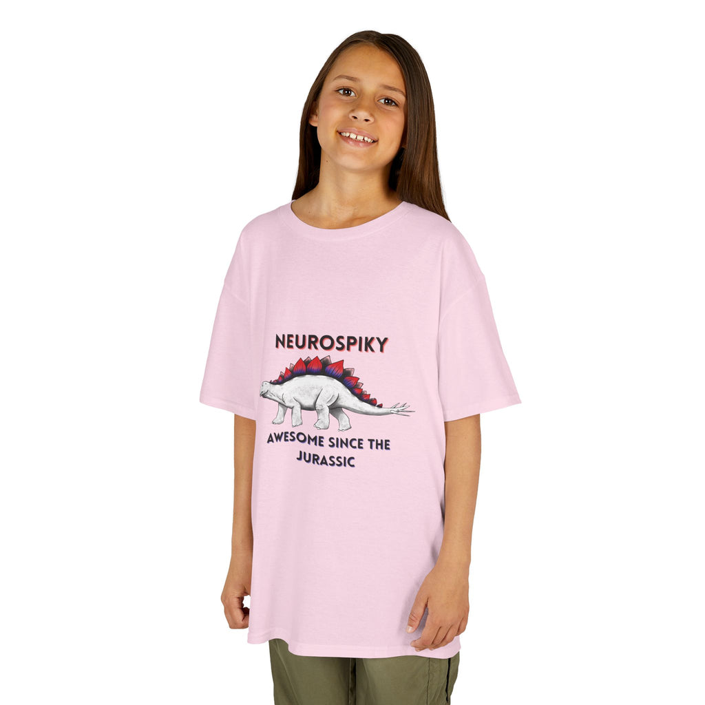 Kids T‑Shirt — 'Neurospiky: Awesome Since the Jurassic' Stegosaurus Dinosaur Tee