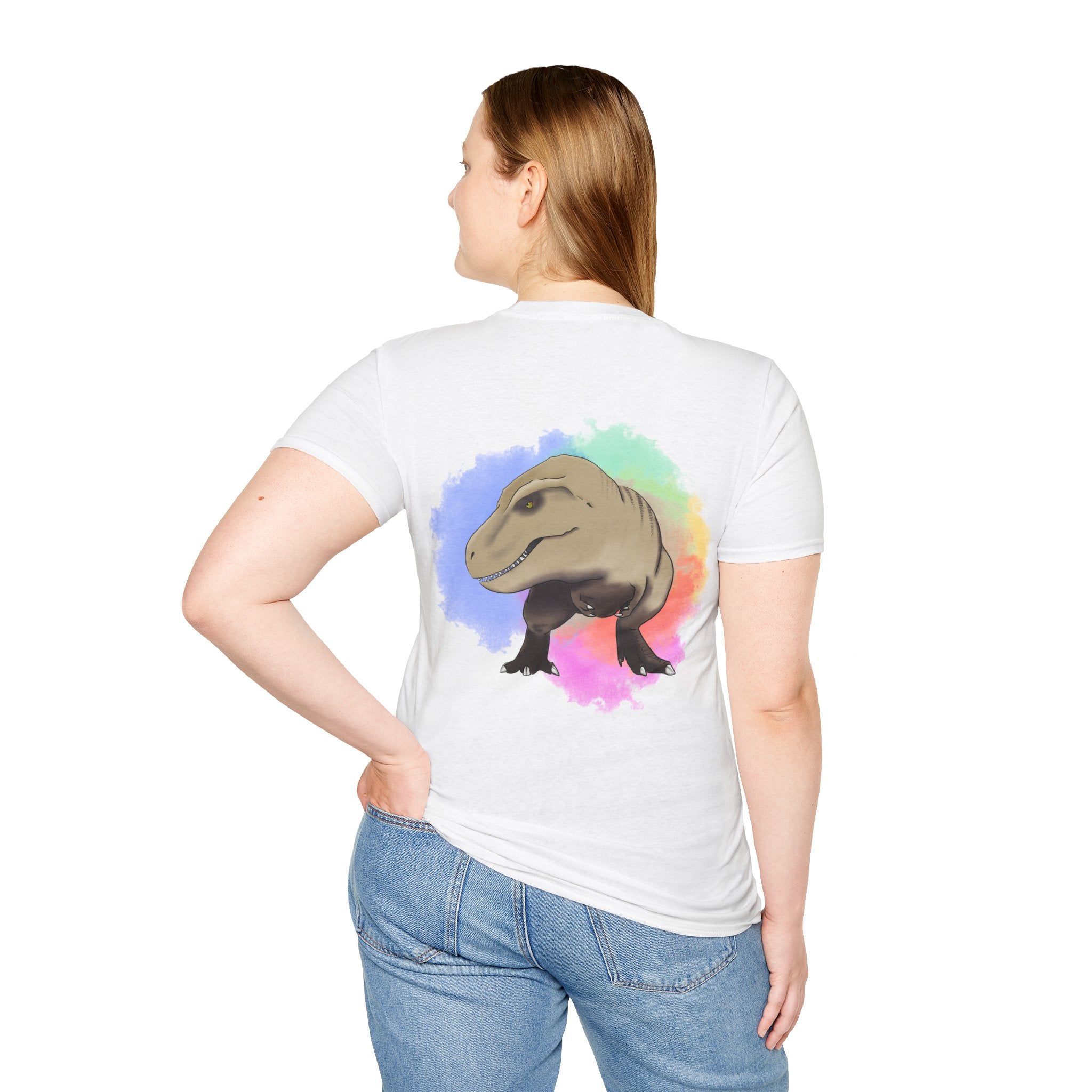 T-Rex T-Shirt - Watercolour Splash