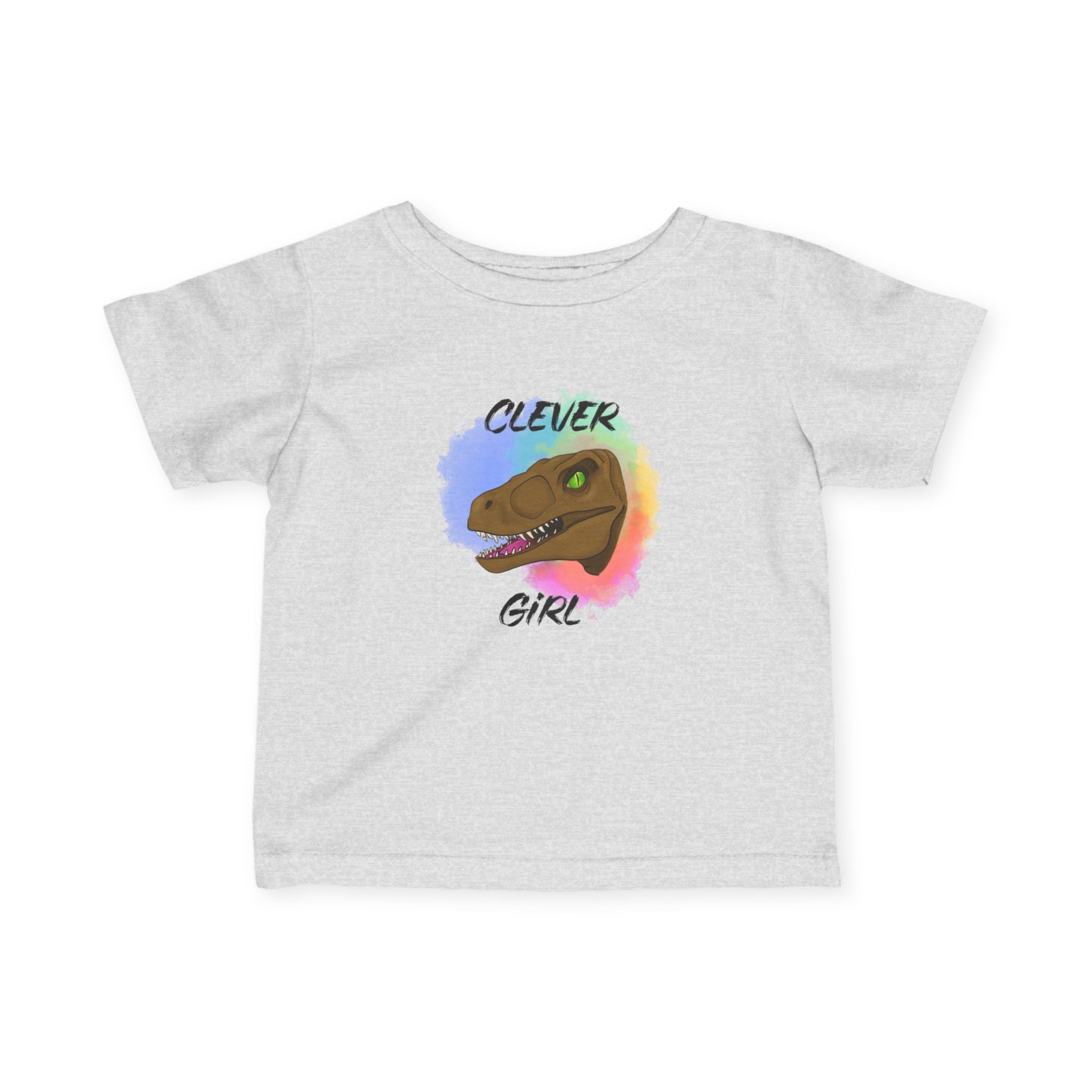 Clever Girl Infant Tee — Rainbow Raptor T-Shirt