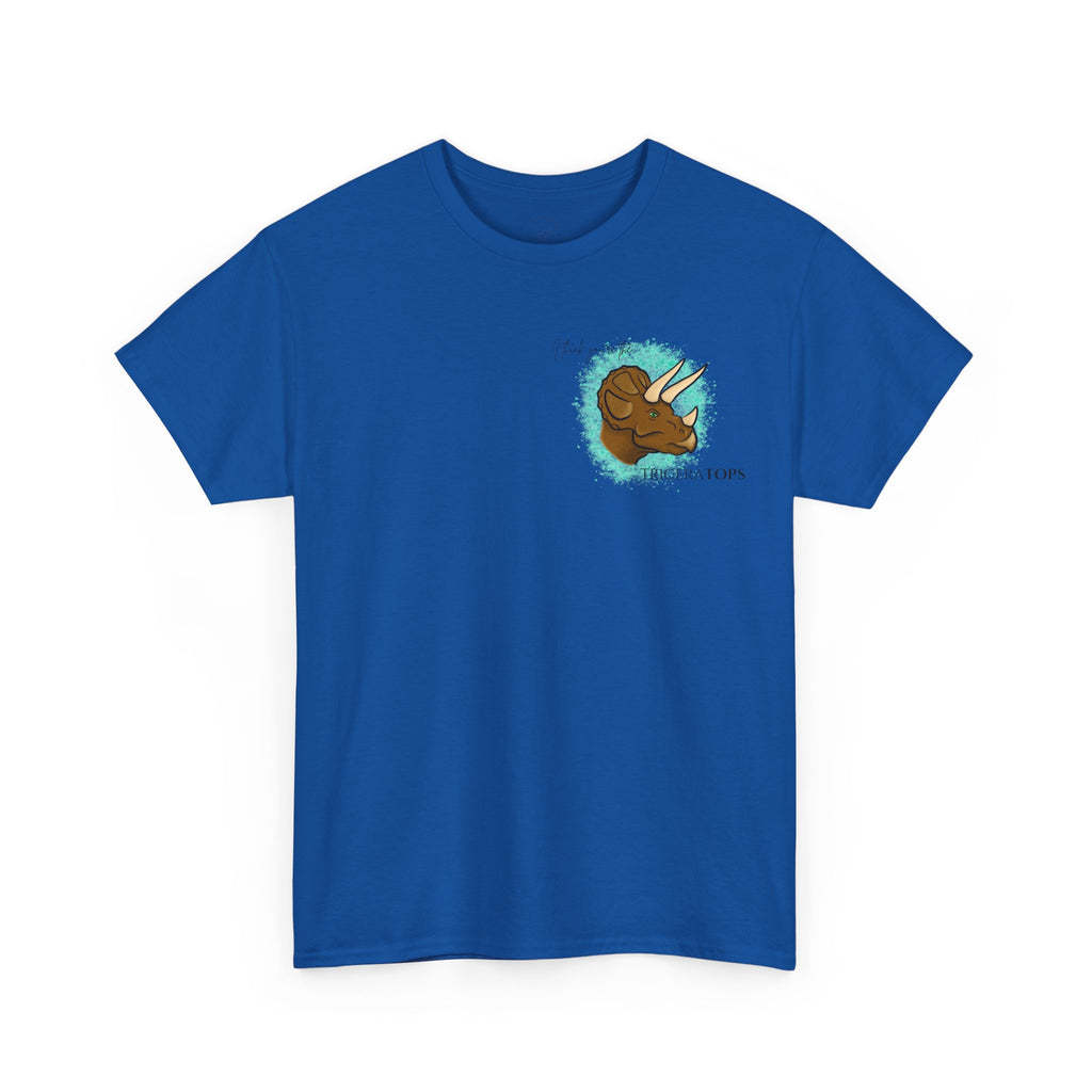 Triceratops Illustration Tee I Think You're the TriceraTOPS | Dinosaur Graphic Shirt