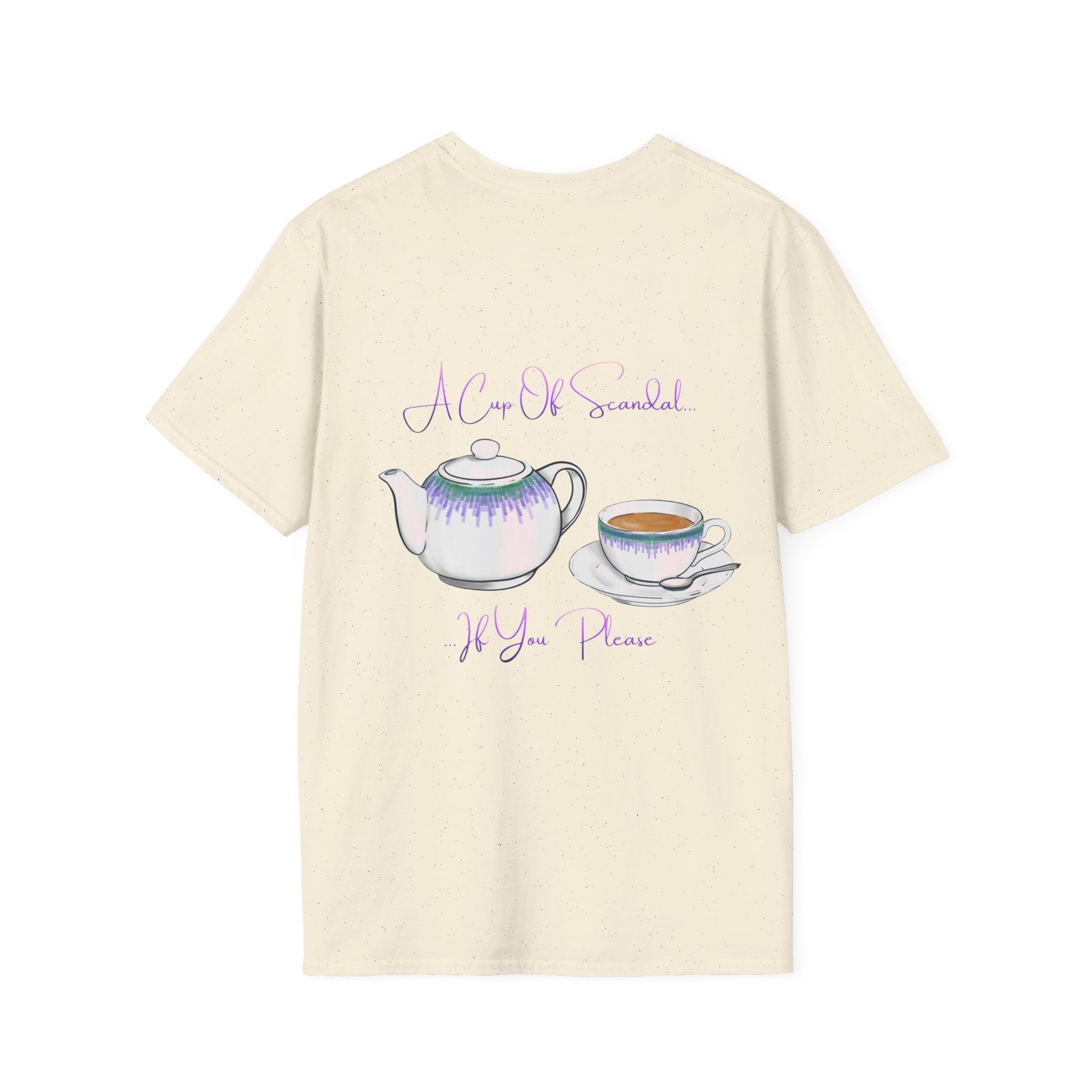 Afternoon tea T‑Shirt — 'A Cup Of Scandal if You Please' Teapot & Teacup Graphic